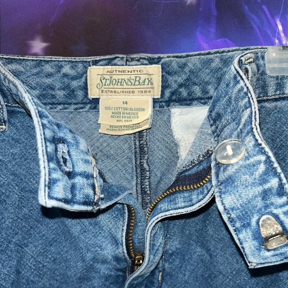 Y2K denim knee-length skirt! Classic blue wash - Picture 3 of 5